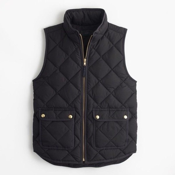 J. Crew Jackets & Blazers - J. Crew Excursion Quilted Down Vest Black Small